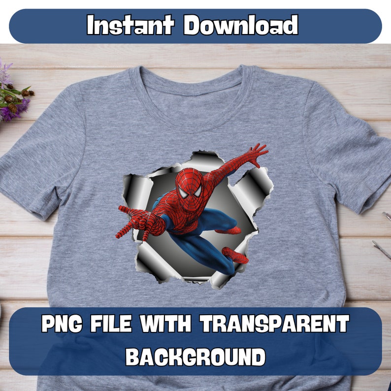 Spiderman Png Digital Instant Download Superhero Sublimation Designs ...