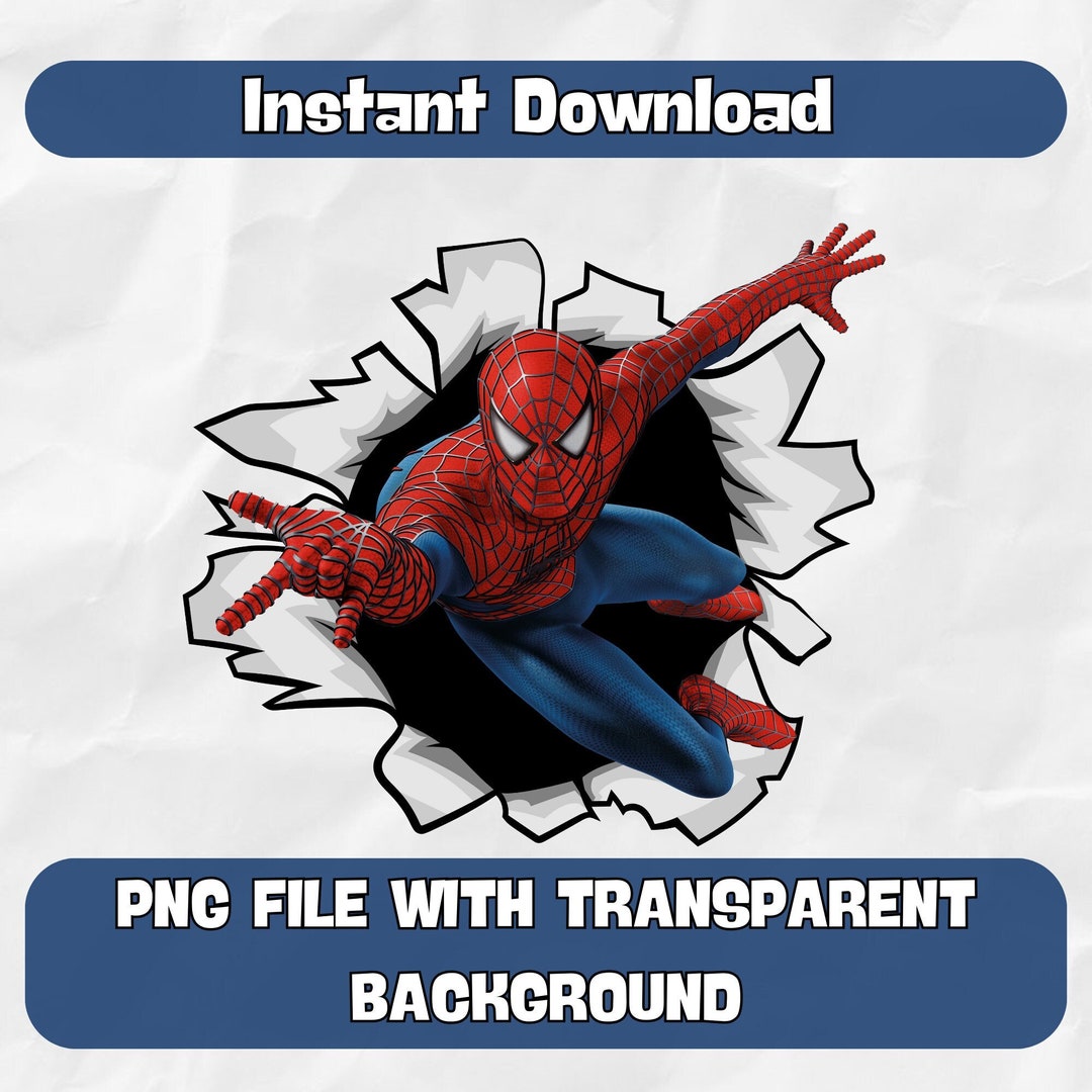 Spiderman Png Digital Instant Download - Spiderman Sublimation Designs ...
