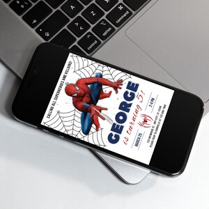 Editable Spiderman Birthday Invitation Template Instant Download ...