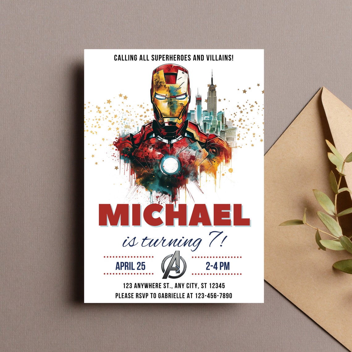 Iron Man Birthday Invitation Template Instant Download - Printable ...