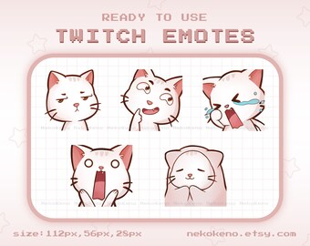 wallpapers Cat Peek Emote etsy
