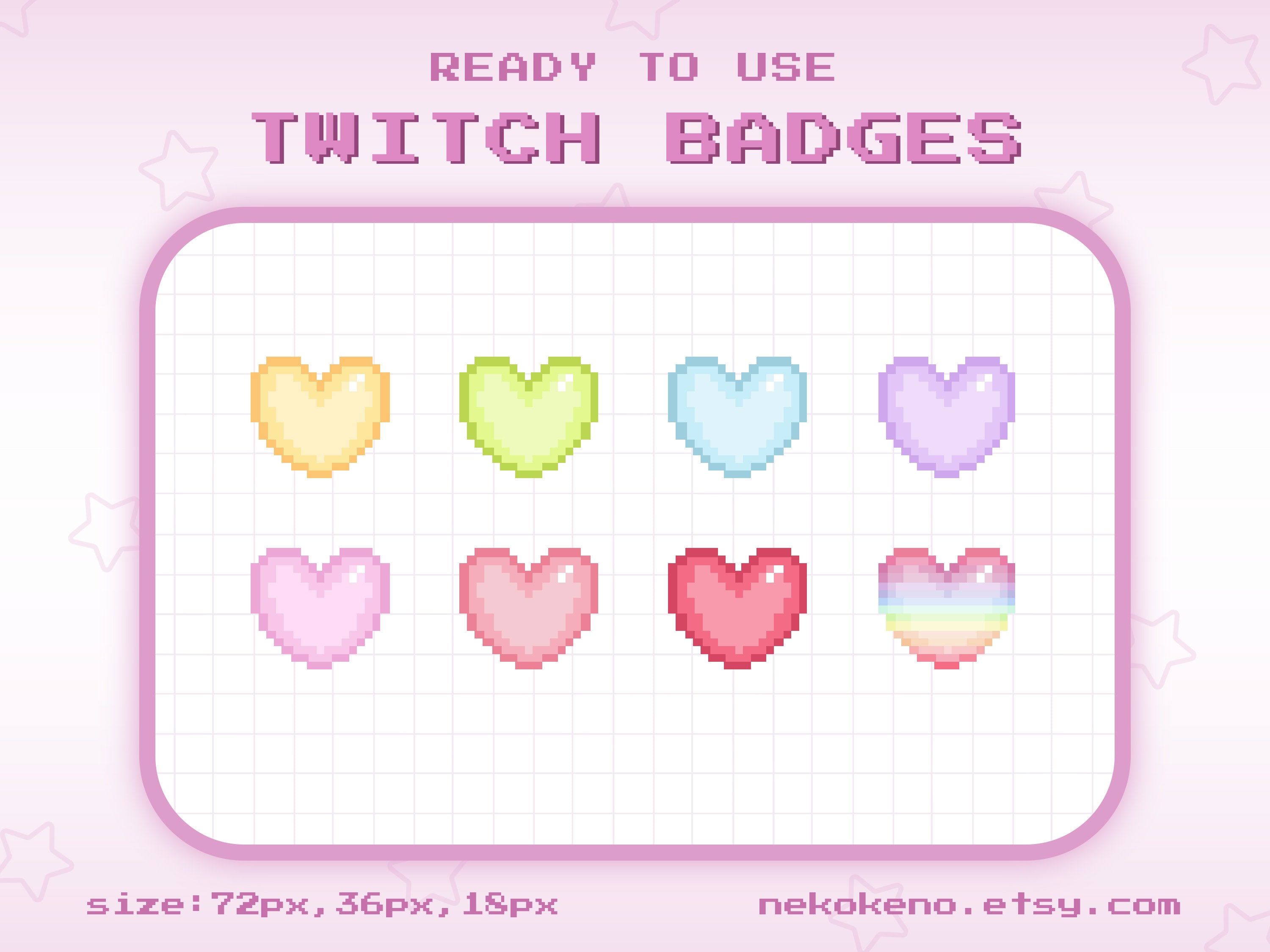 Heart Bit Badges - Twitch Cheer Badges