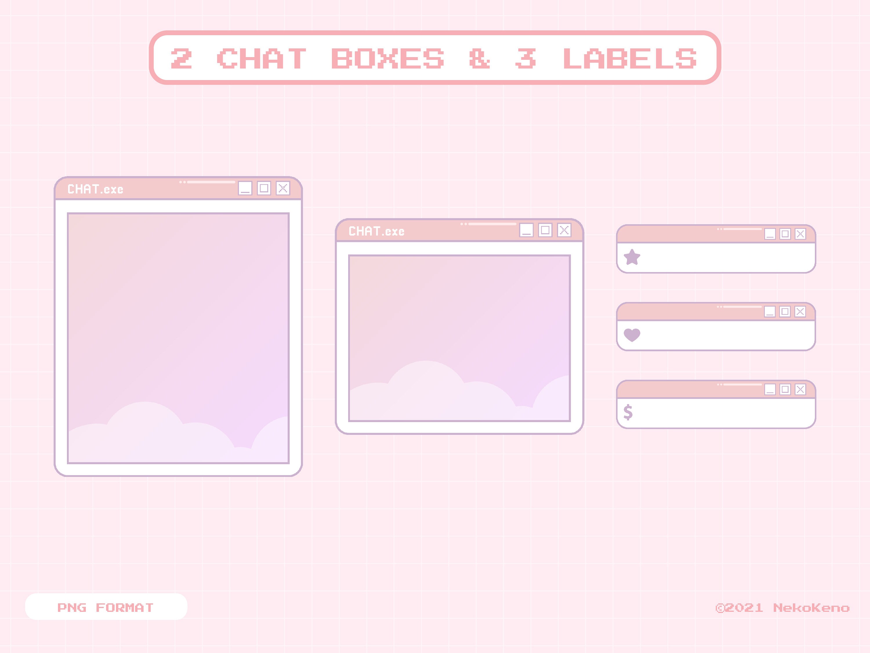 Stream Overlay Package for Twitch Cute Pastel Pink Windows - Etsy