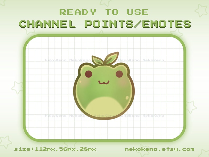 Frog Twitch Channel Points, Frog Emote, Animal Streamer Graphics, Green ...