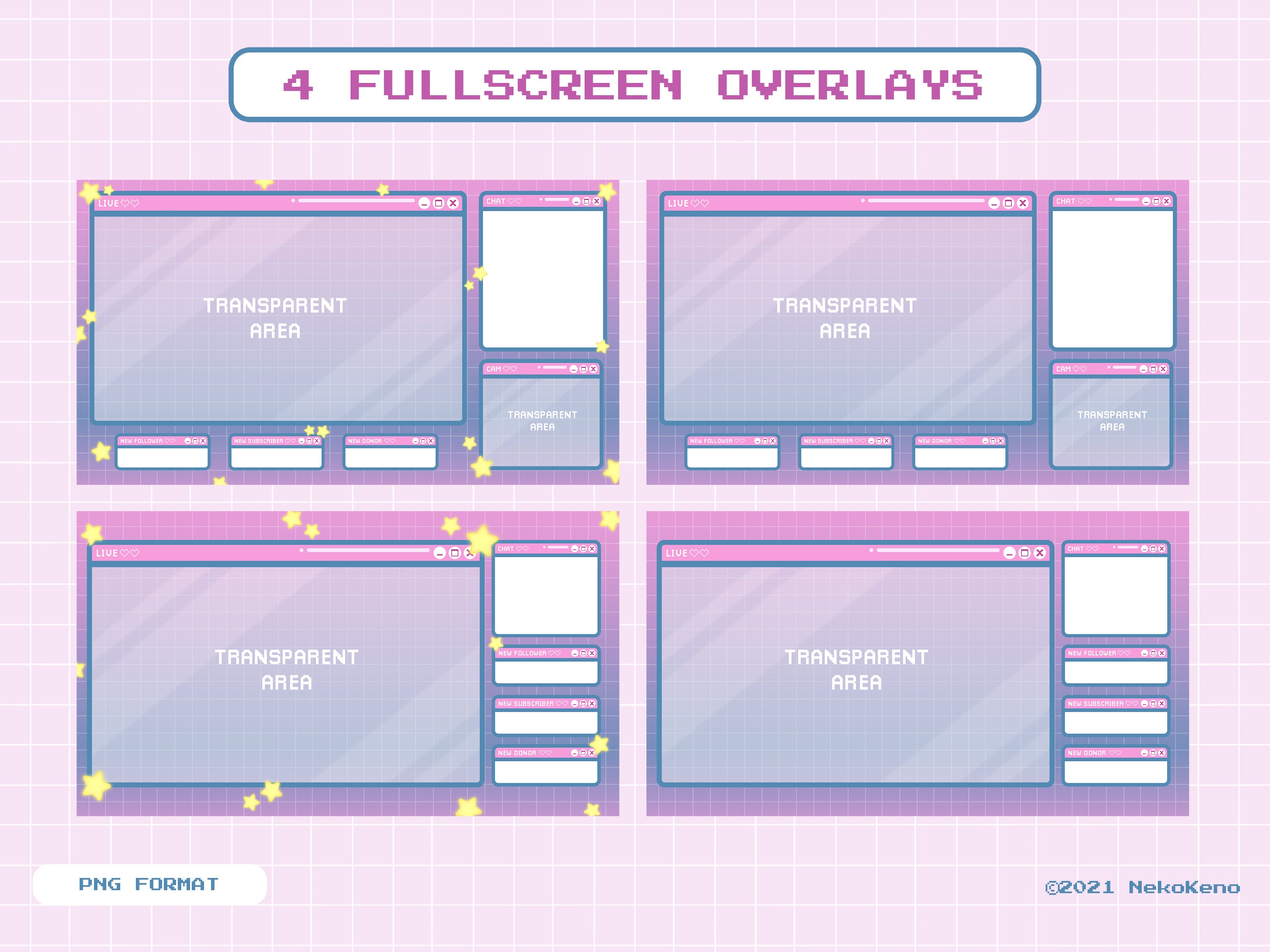 Animated Stream Overlay Package for Twitch Cute Star Windows - Etsy ...
