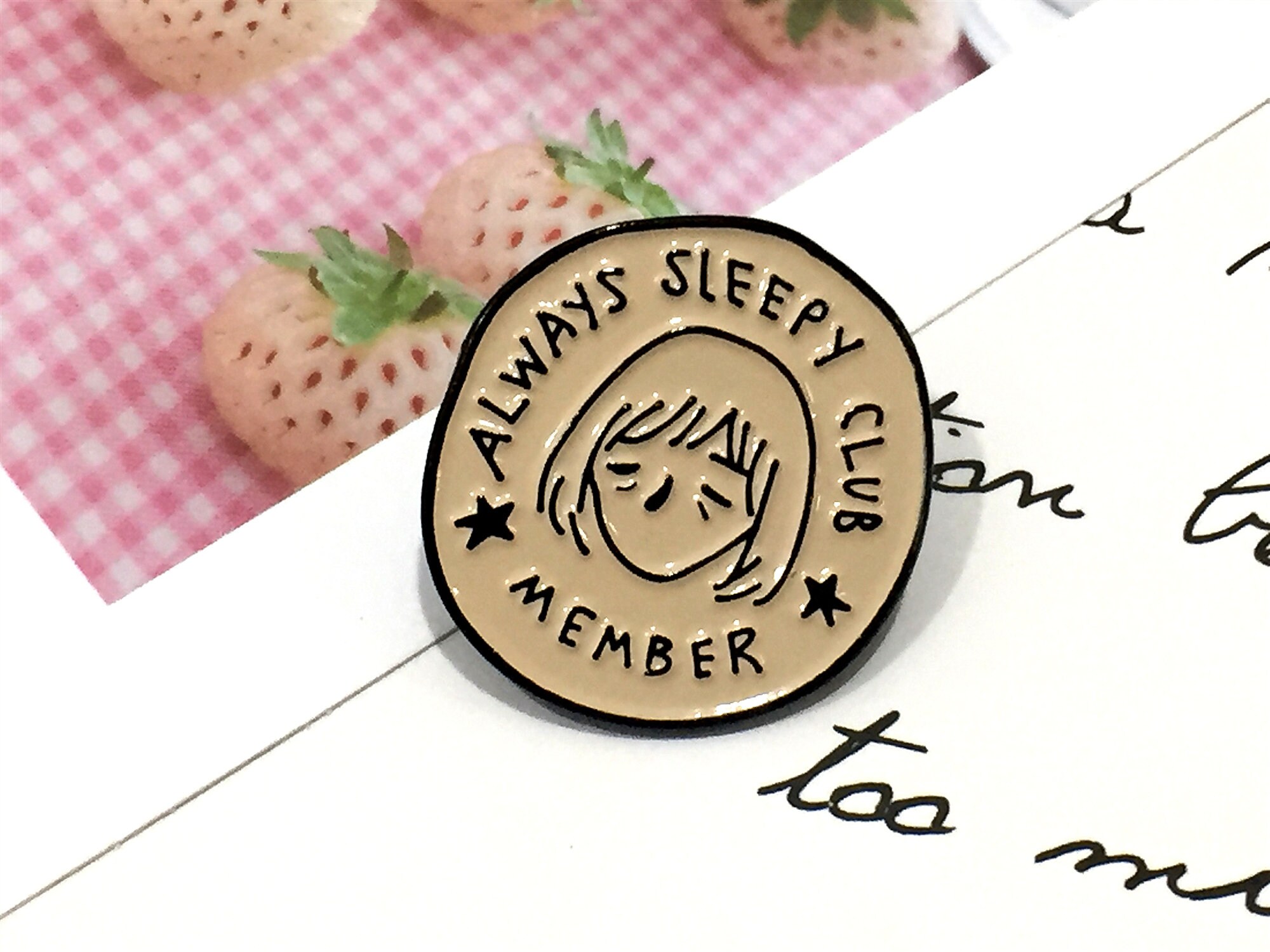 Always sleepy club enamel pin badge display hard funny kawaii Enamel …