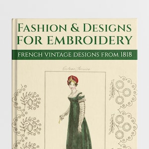 Rare Fashion & Designs Embroidery Book. Original Hand Embroidery Vintage Patterns Craft Projects, French Costumes Digital Download eBook PDF