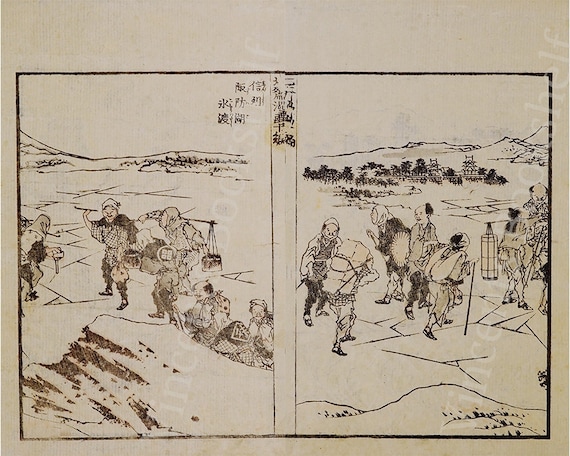 The Hokusai Sketch-Books 葛飾北斎 北斎漫画 葛飾北斎の北斎ラマンガスケッチブック - 日本の木版画