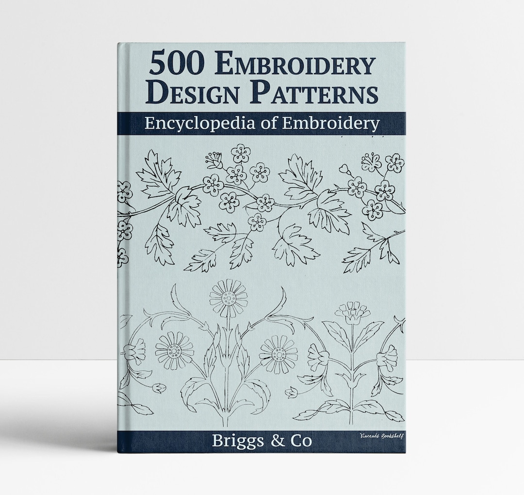 500 Embroidery Design Flowers Pattern Book, Embroidery Design Ebook