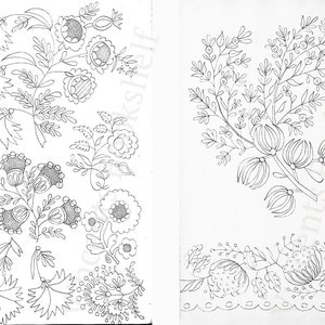 Rare Collection of Embroidery Designs, Embroidery Flowers Pattern, Vintage Floral Hand Embroidery Stitches, Art Inspiration, PDF eBook Book image 6