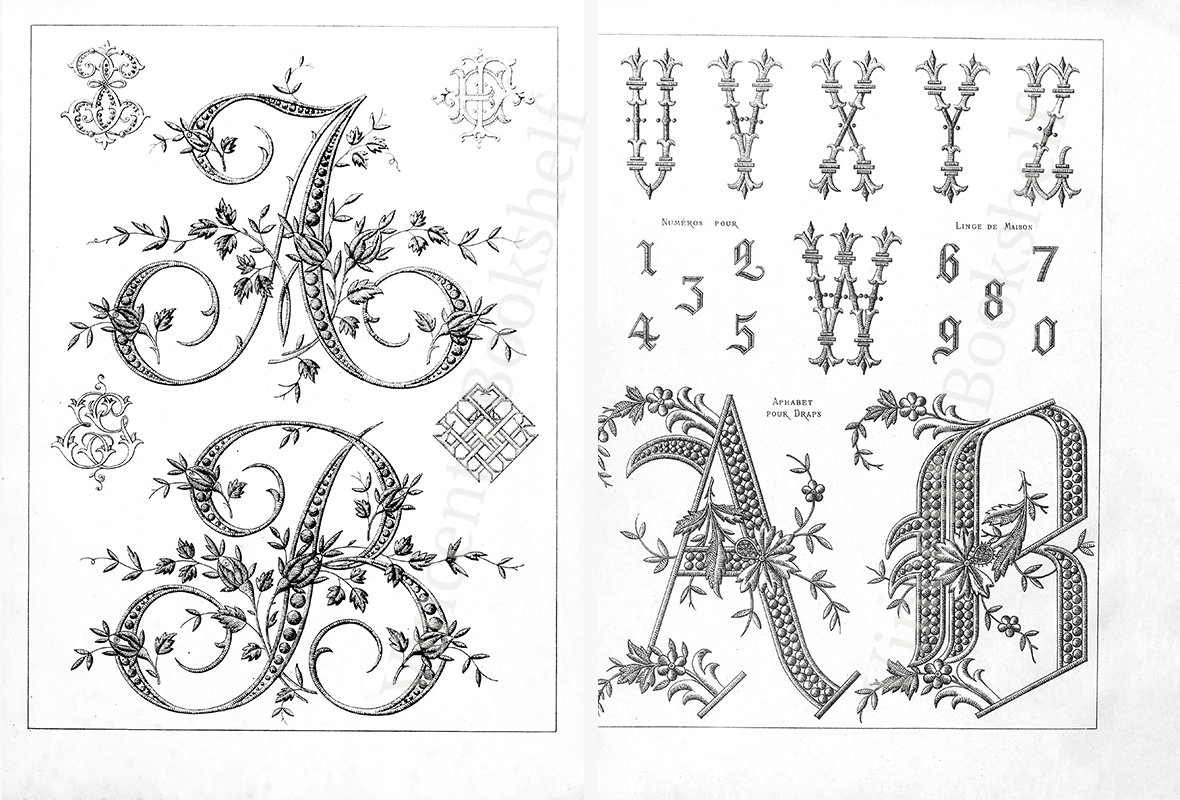 Vintage Embroidery Alphabet Designs by Mesureur. Vintage Etsy