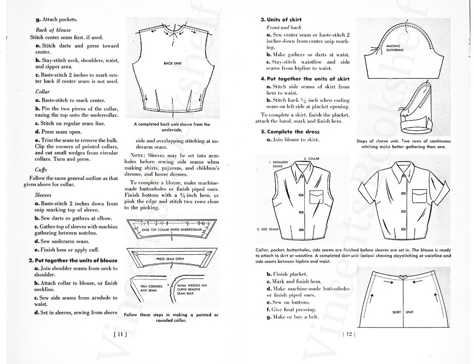 Simplified Sewing Guide to Sewing Step by Step. Vintage Sewing Etsy