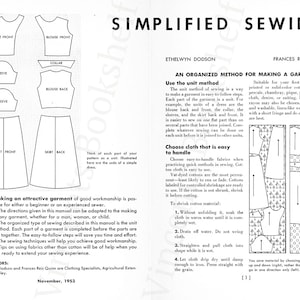 Simplified Sewing Guide to Sewing Step by Step. Vintage Sewing Patterns with Instructions Ideas for Beginners and Experts eBook PDF Download image 2