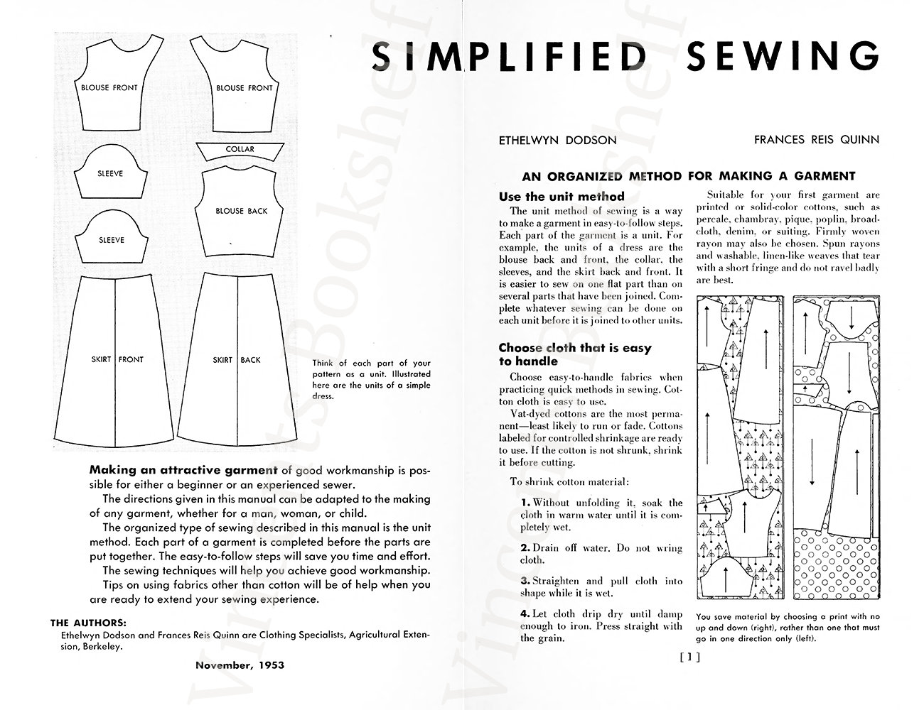 Simplified Sewing Guide to Sewing Step by Step. Vintage Sewing Patterns ...