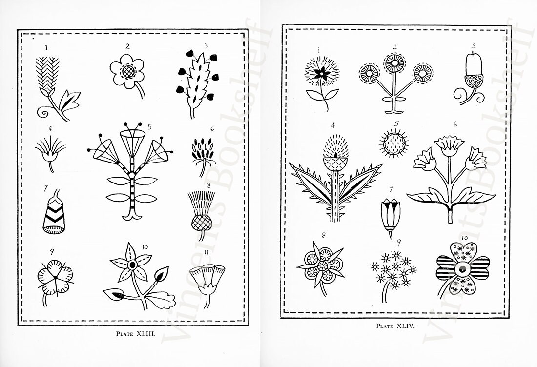 An Embroidery Pattern Book by M Waring Floral Vintage Etsy