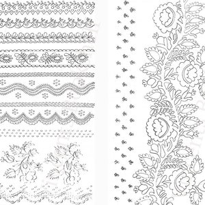 Rare Collection of Embroidery Designs, Embroidery Flowers Pattern, Vintage Floral Hand Embroidery Stitches, Art Inspiration, PDF eBook Book image 10