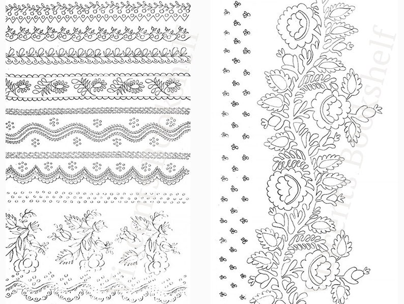 Rare Collection of Embroidery Designs, Embroidery Flowers Pattern, Vintage Floral Hand Embroidery Stitches, Art Inspiration, PDF eBook Book image 10