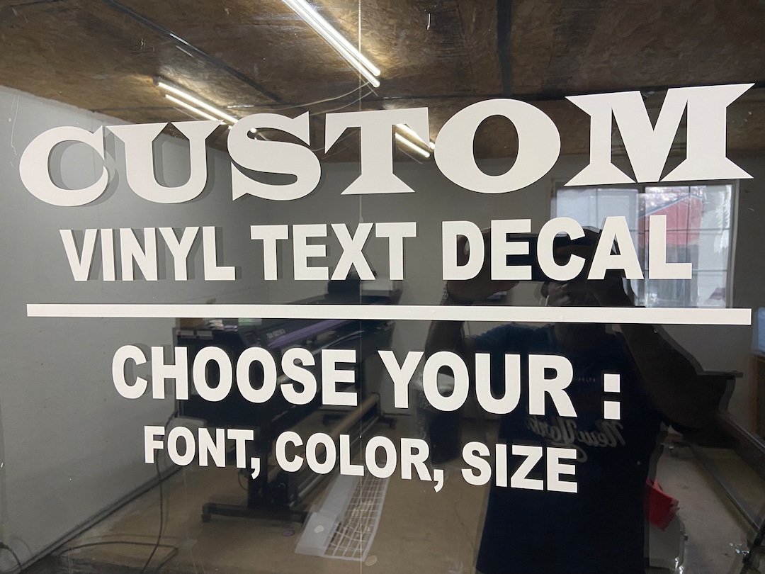 Custom Text Decal – Personalized Vinyl Lettering Stickers | Car, Window ...