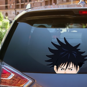 Megumi Anime Peeker Sticker – Waterproof Vinyl Car Window Decal for Otaku & Anime Fans