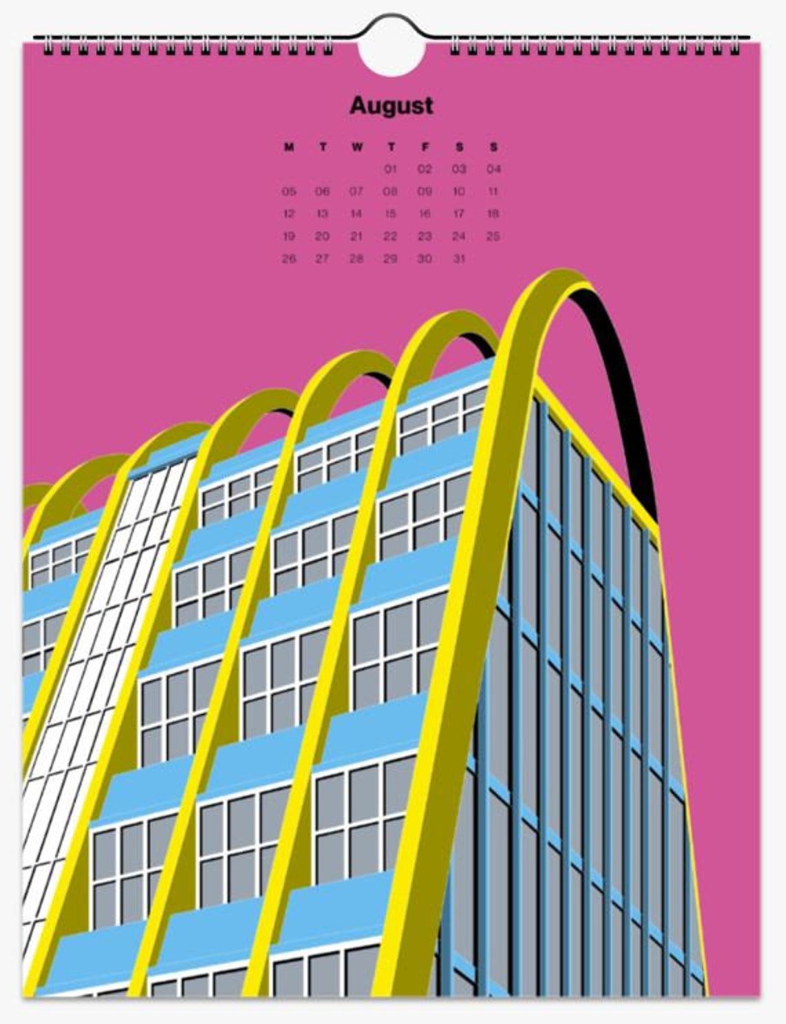 26. Colour LT Vertical Brutalist Wall Calendars 2025, Brutalist