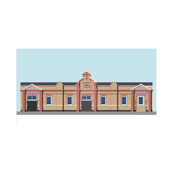 Upton Park Tube Station Poster Artwork Architecture Print Etsy