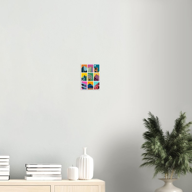 Brutalist Buildings Collage, Print, Poster, Artwork, Architecture Print, Wall Art, Home Decor, Wall Print, Brutalist Print 15x20 cm / 6x8″