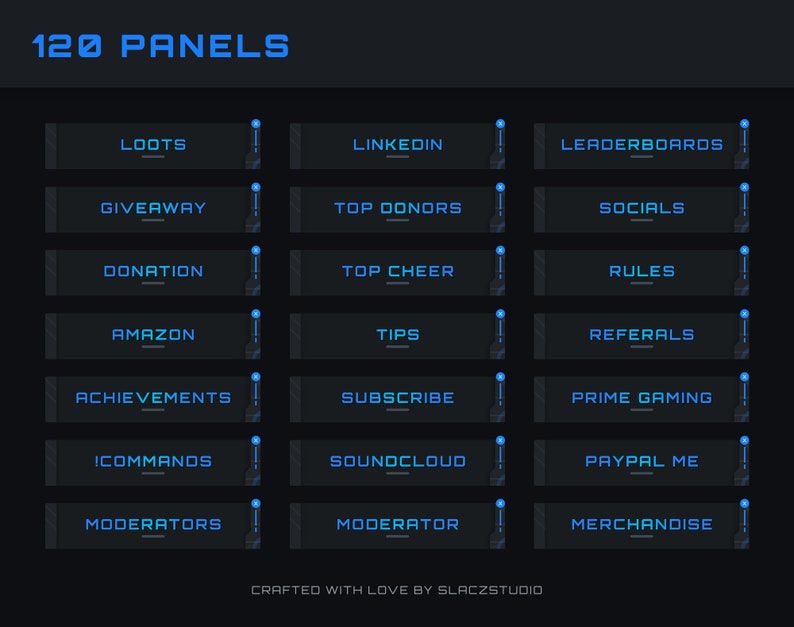 ANIMATED TWITCH STREAM Overlay Pack Twitch Panels Twitch Etsy