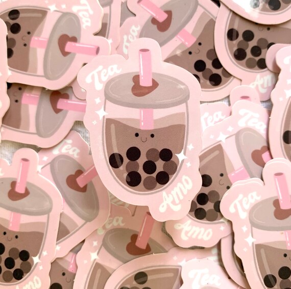Tea Amo Boba Bubble Tea Vinyl Sticker Laptop Car Water Bottle Etsy