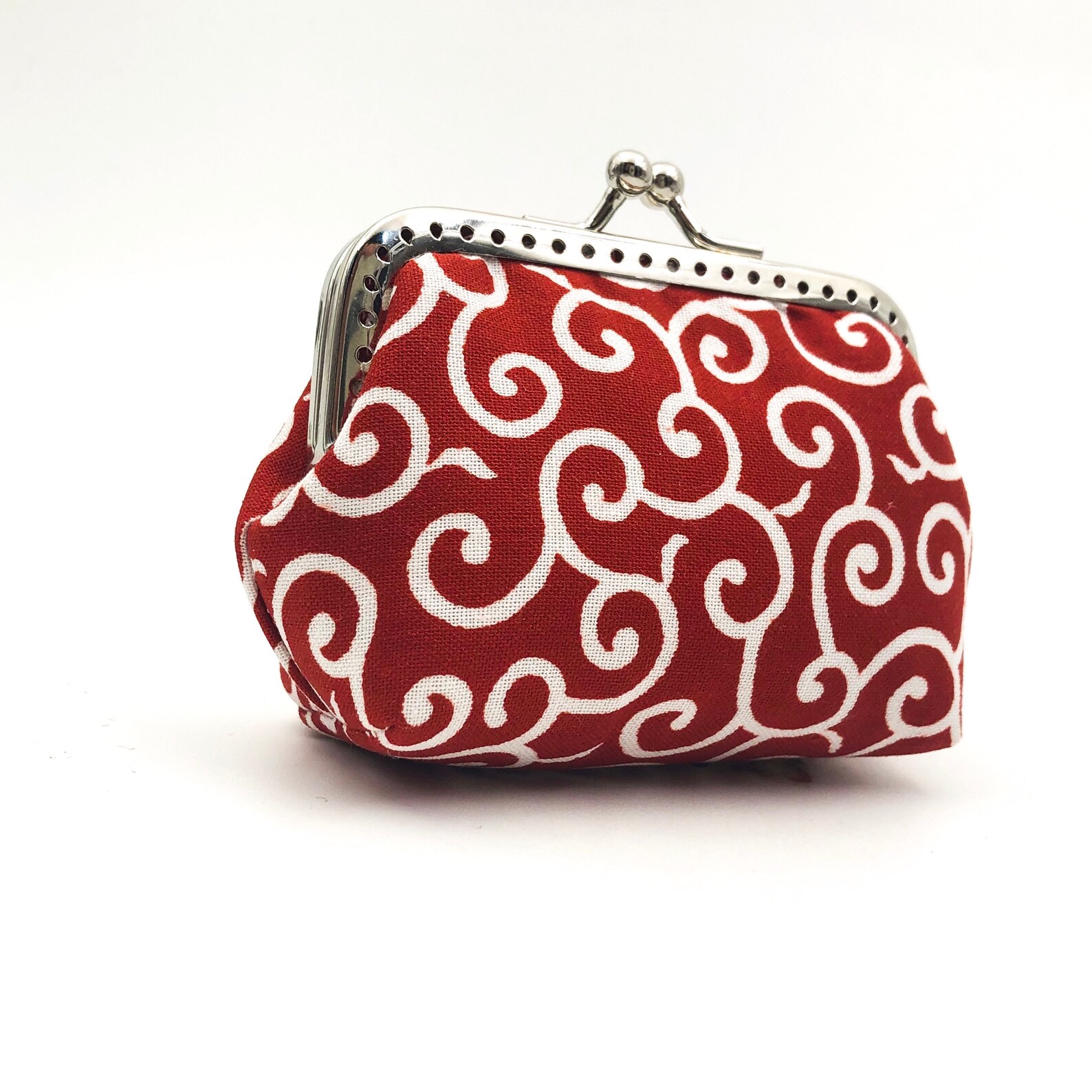 Japanese Coin Purse Japanese Coin Pouch Red Kisslock Metal Etsy