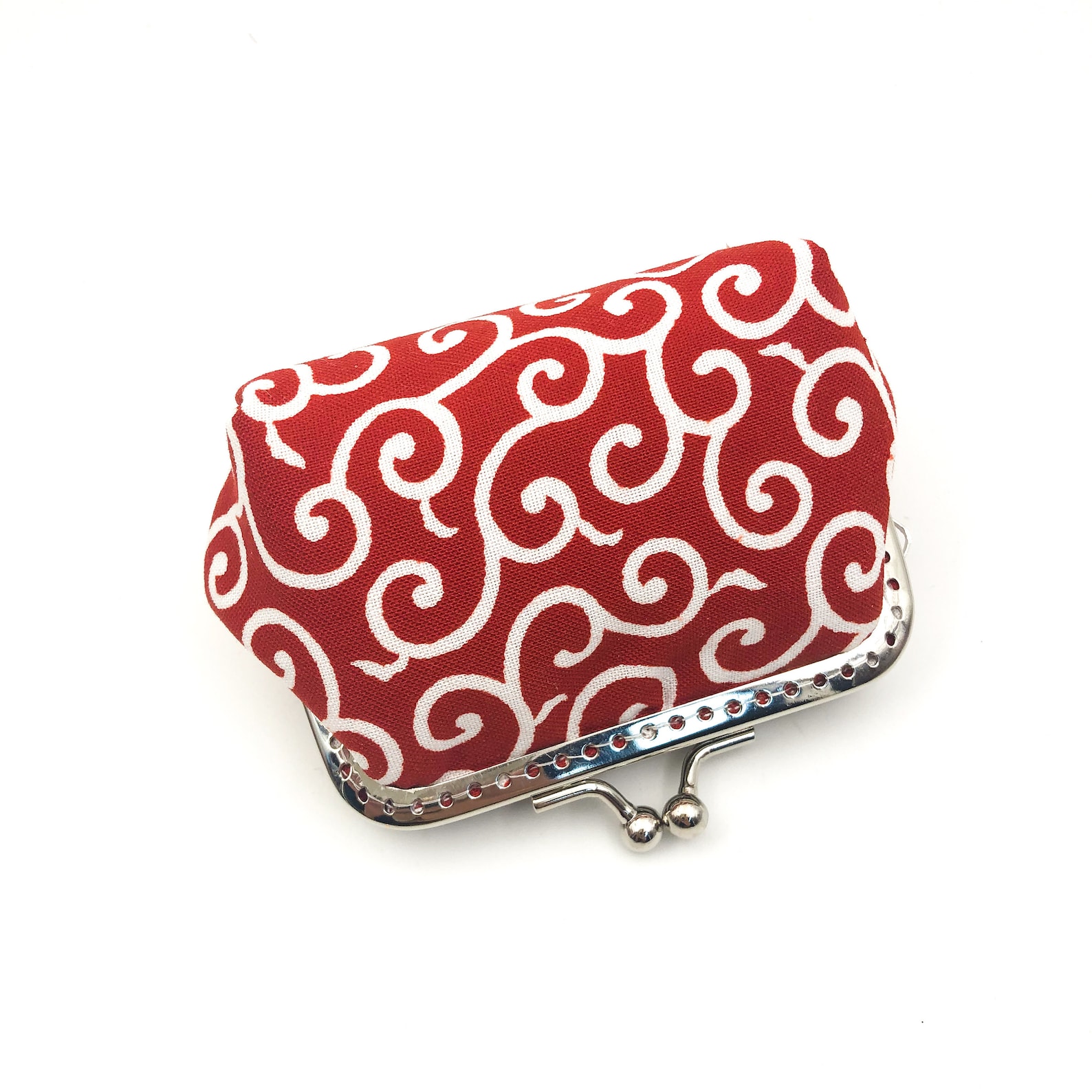 Japanese Coin Purse Japanese Coin Pouch Red Kisslock Metal Etsy