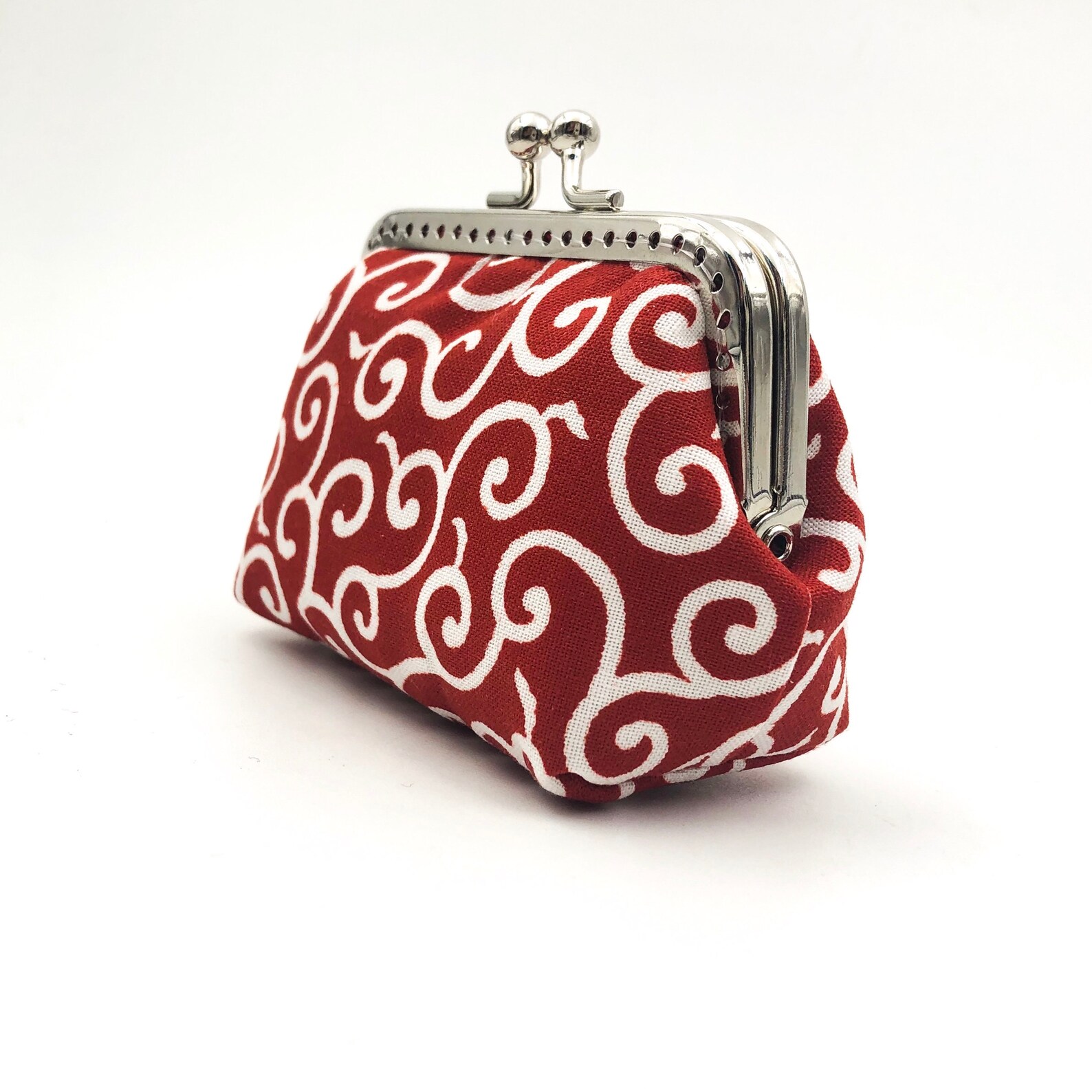 Japanese Coin Purse Japanese Coin Pouch Red Kisslock Metal Etsy