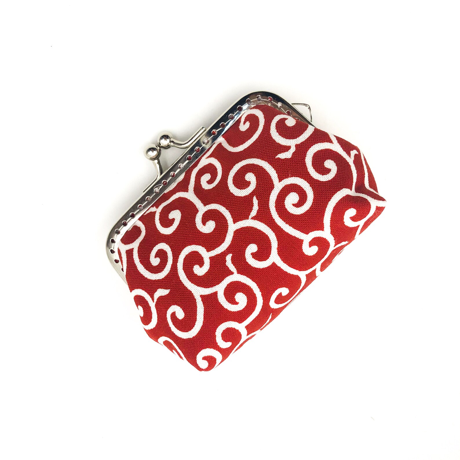 Japanese Coin Purse Japanese Coin Pouch Red Kisslock Metal Etsy