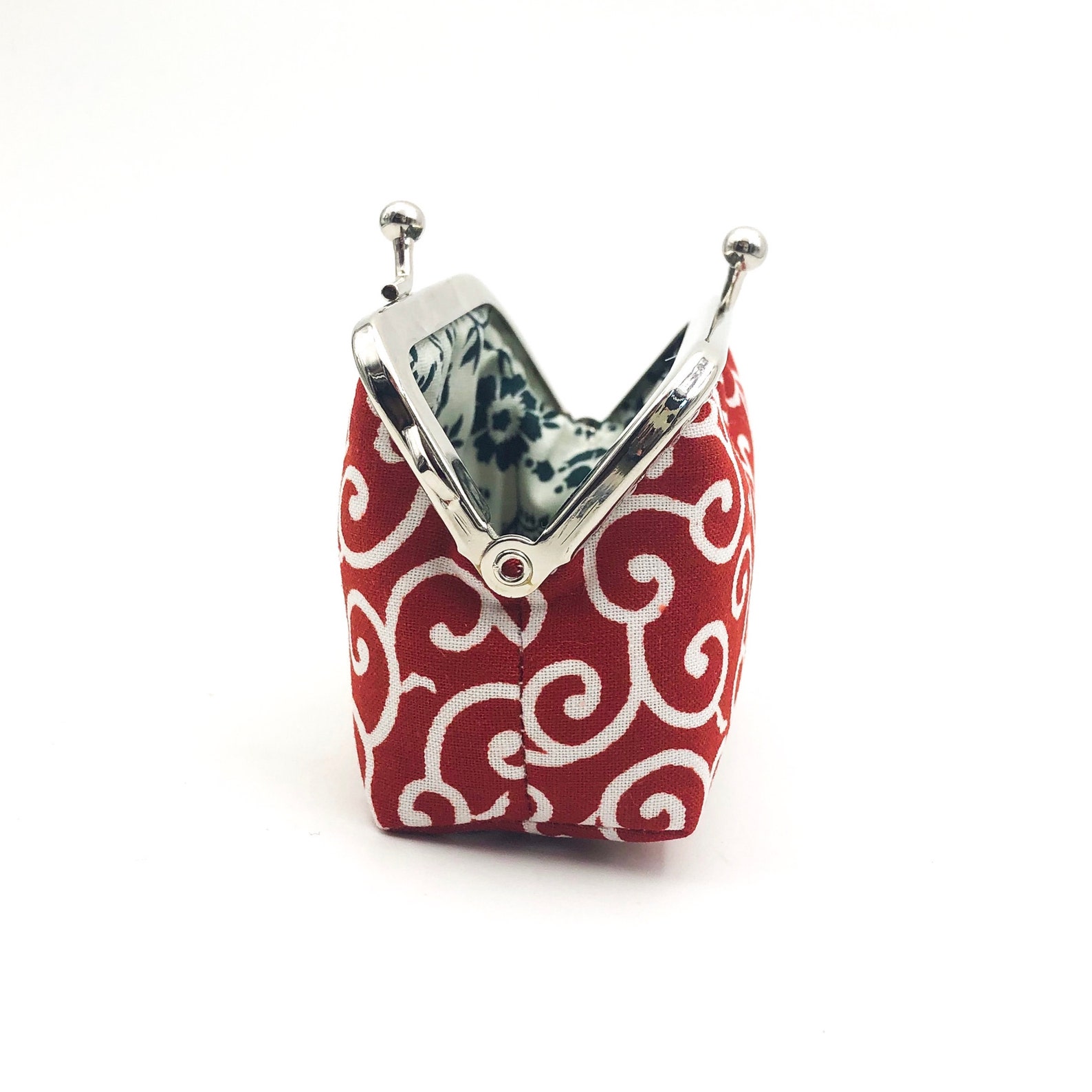 Japanese Coin Purse Japanese Coin Pouch Red Kisslock Metal Etsy