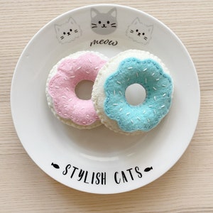 Felt Donuts For Cats | Cute Pastel Frosting | Kawaii Gift For Cat Lovers | Unique One of a Kind GIft Idea