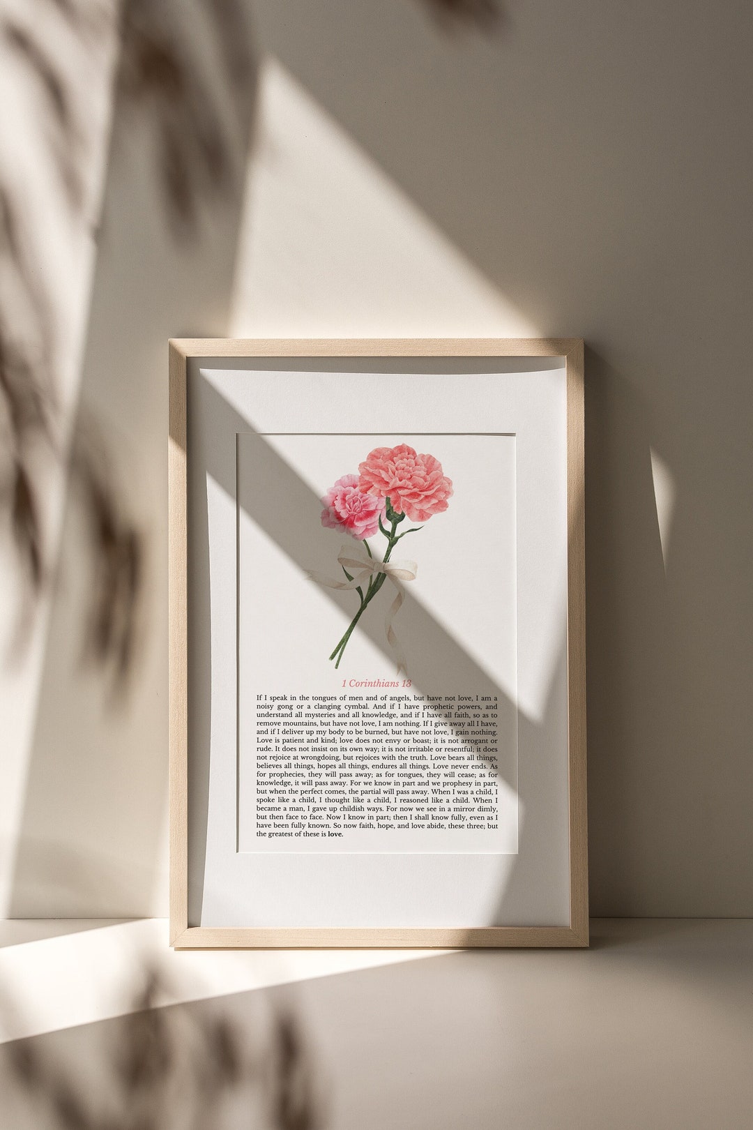 1 Corinthians 13 Scripture Wall Art, Wall Decor, Sign, Digital Download ...