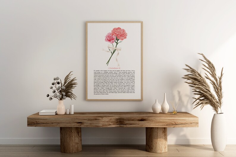 1 Corinthians 13 Scripture Wall Art, Wall Decor, Sign, Digital Download ...