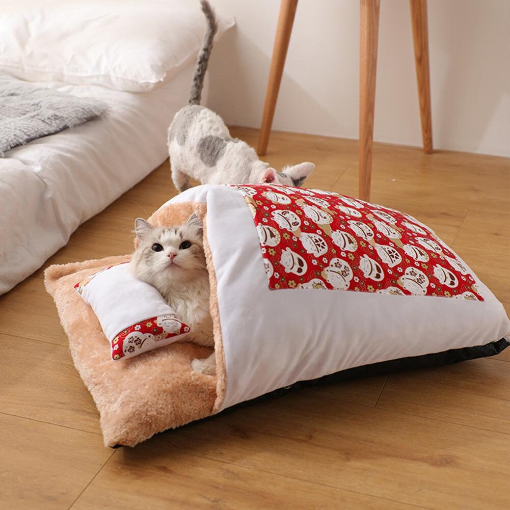 Japanese Style Thick futon Sleeping Bag for Cats / Warm Etsy