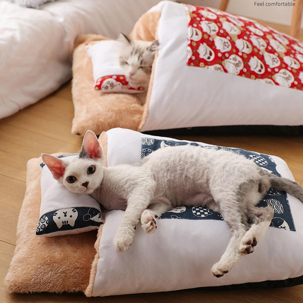 Japanese Style Thick futon Sleeping Bag for Cats / Warm Etsy