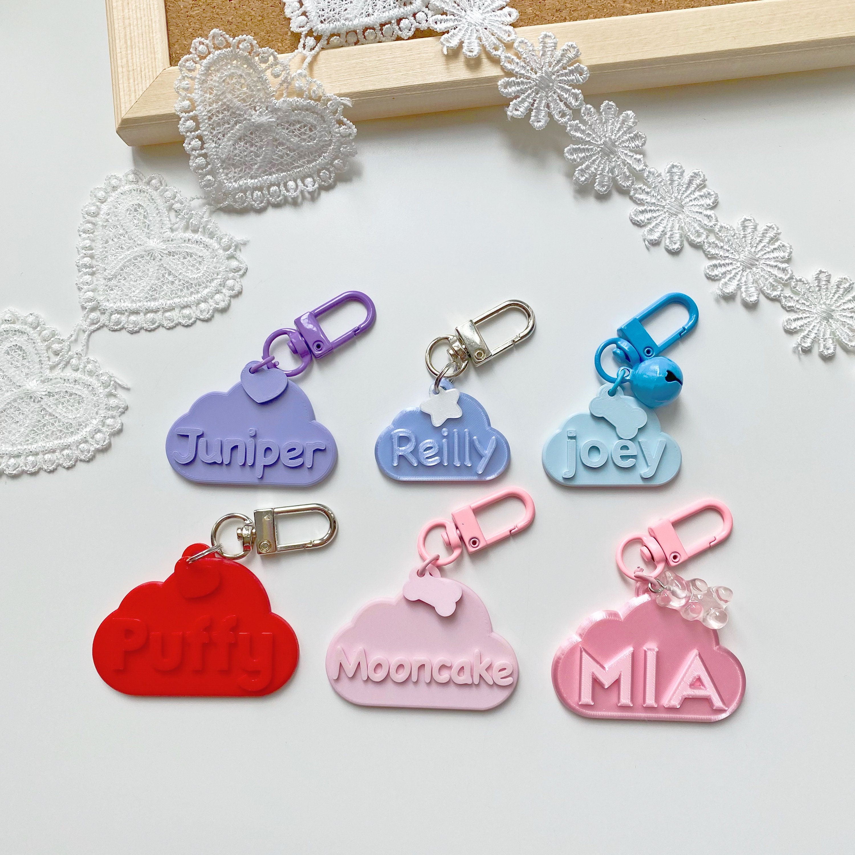 Cloud Shaped Personalized Dog Tag | Cat Tag | Custom Pet ID Tag | hap…