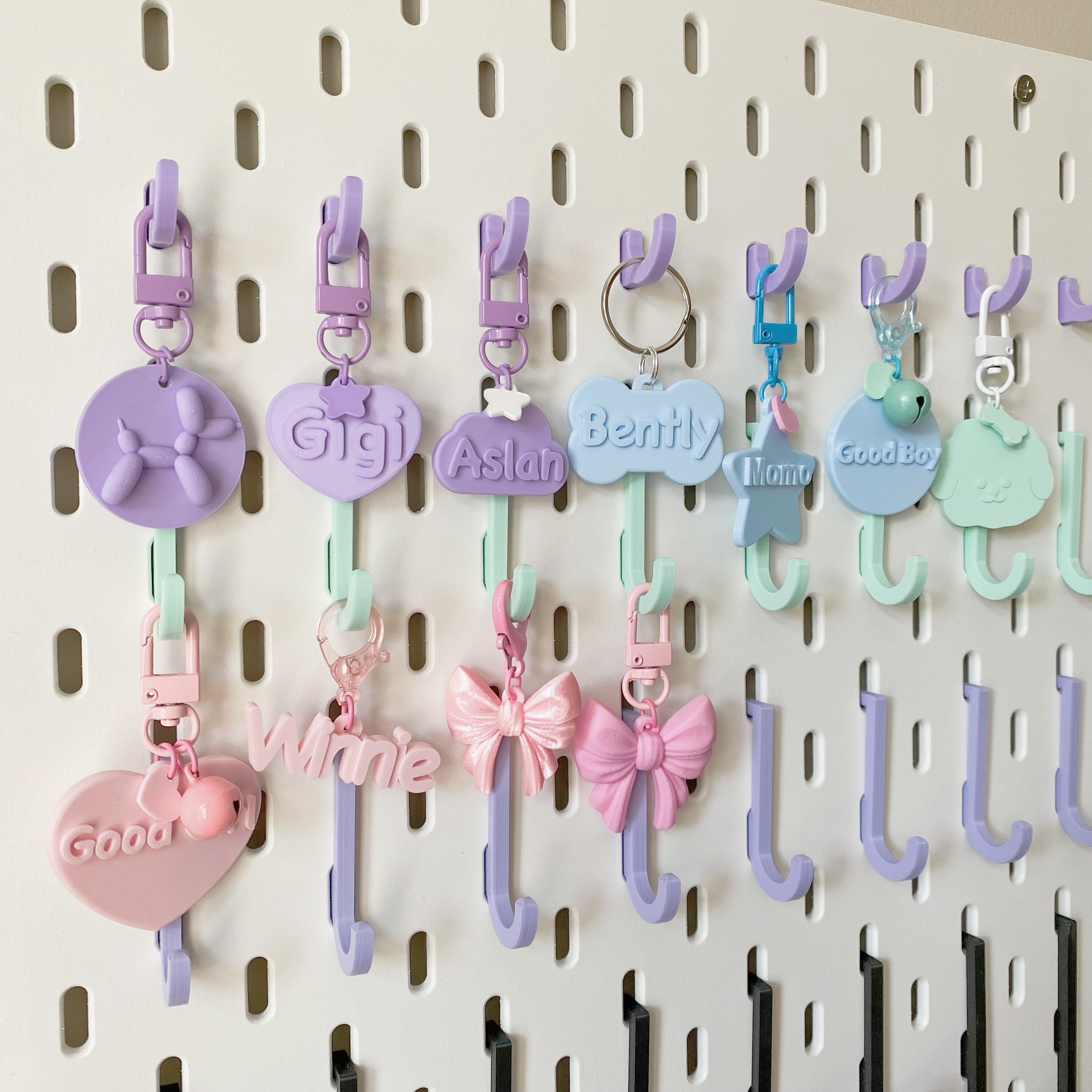 Pastel Rainbow Color Hooks Compatible With Ikea Skadis Etsy