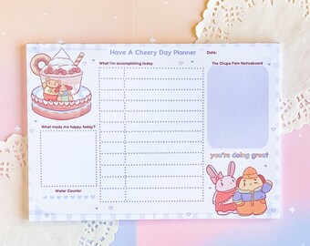 Kawaii A5 Daily Planner Notepad Day A5 Planner To Do List Planner Pad Cute Desk Organiser Kawaii Daily Organizer Planner Notepad