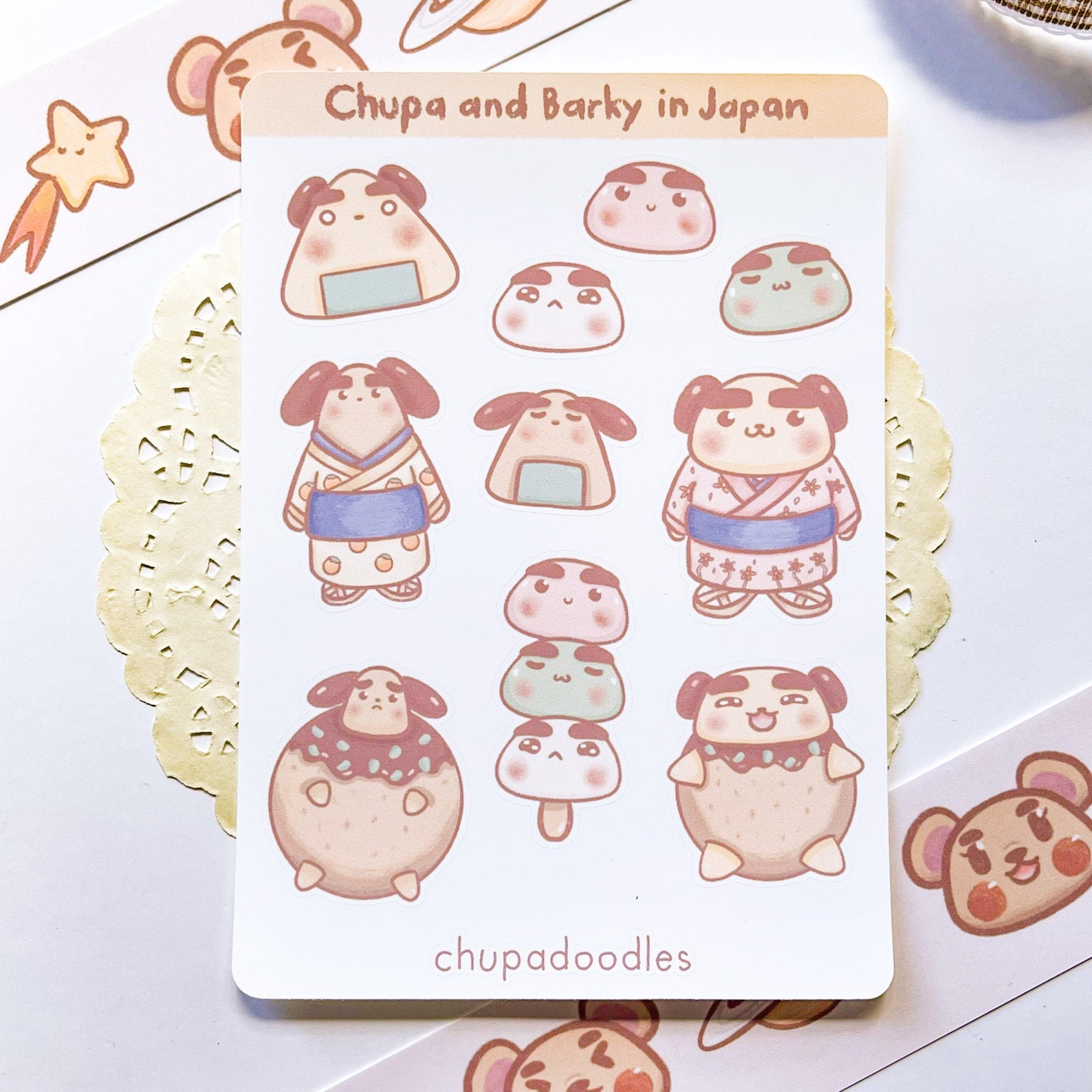 Japón Kawaii Pegatina Hoja Kawaii Planner Pegatinas Bonitas Etsy