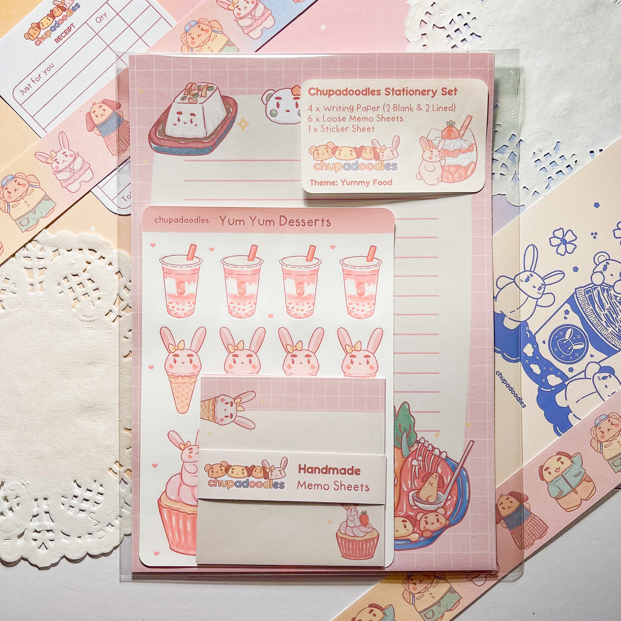 Food Kawaii Stationery Set Kawaii Sticker Sheet Kawaii Etsy Australia