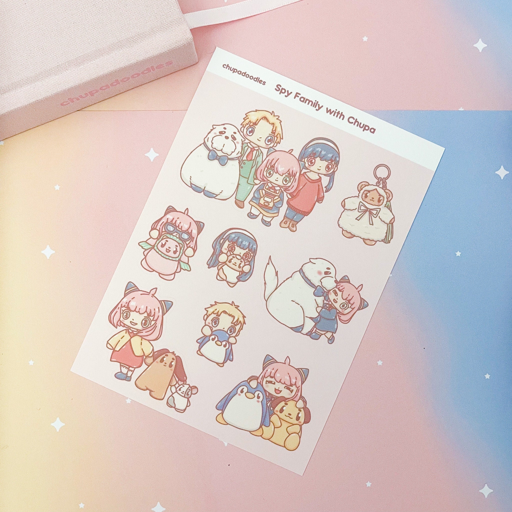 10 cute kawaii girls chibi sticker journal diary stationery korean