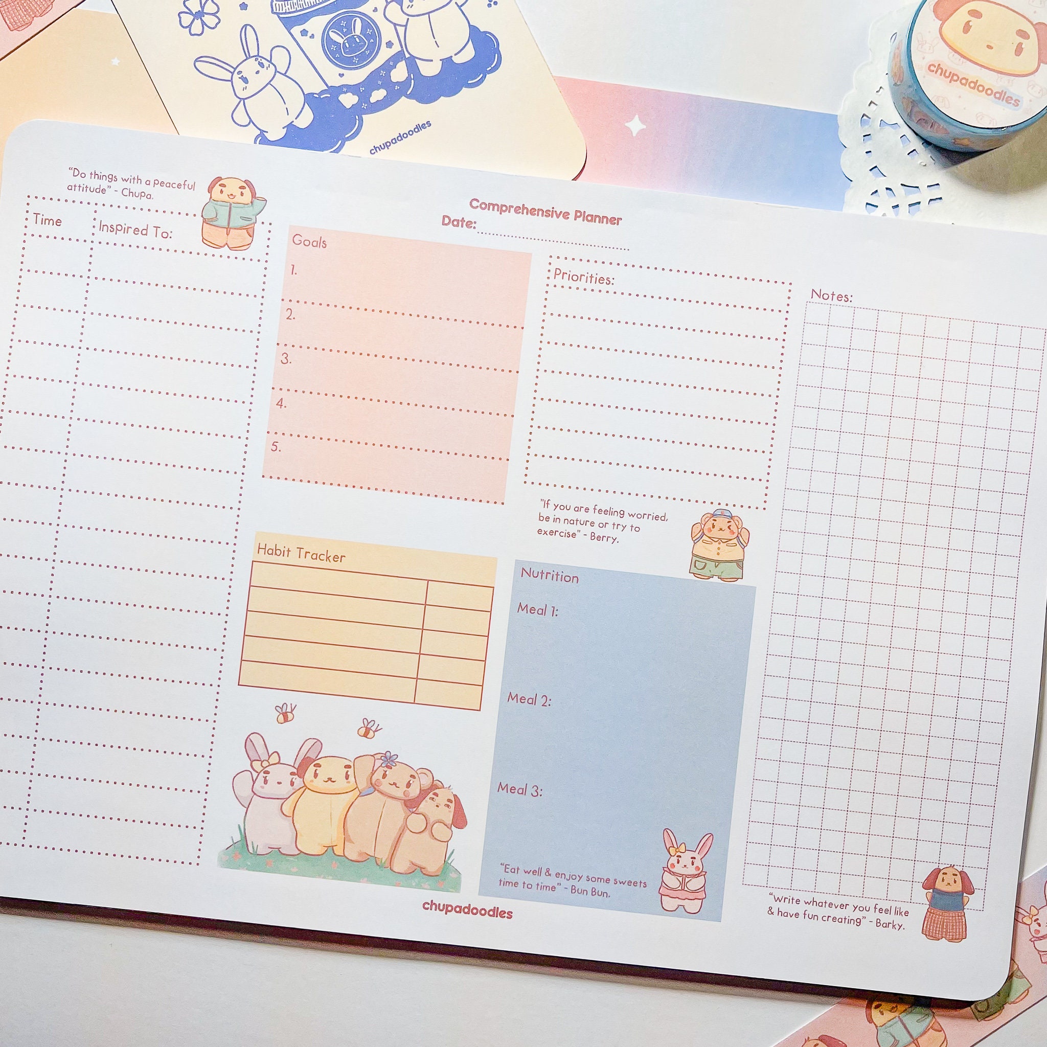 Kawaii A4 Daily Planner Pad to Do List Planner Pad Cute Etsy UK