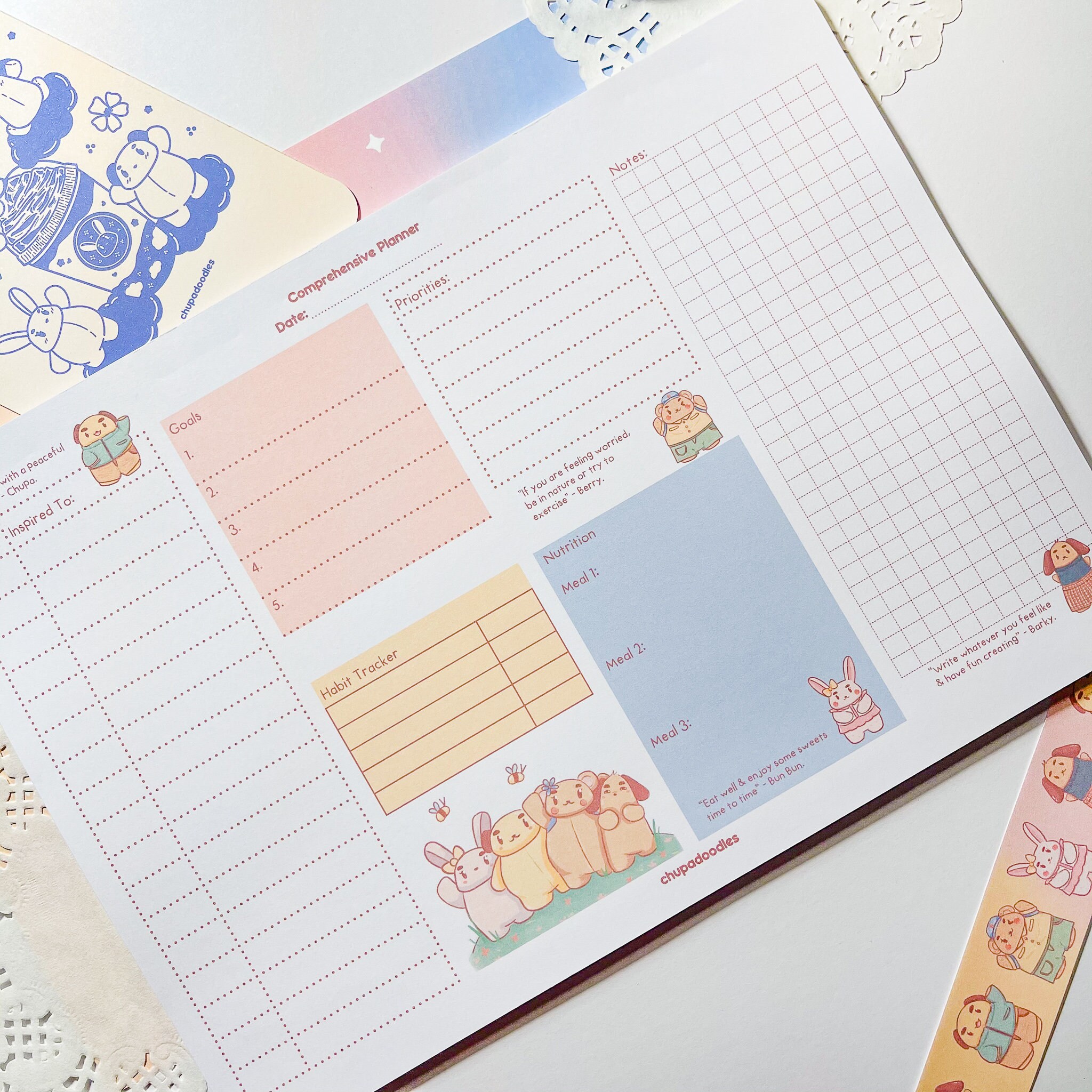 Kawaii A4 Daily Planner Pad to Do List Planner Pad Cute Etsy UK
