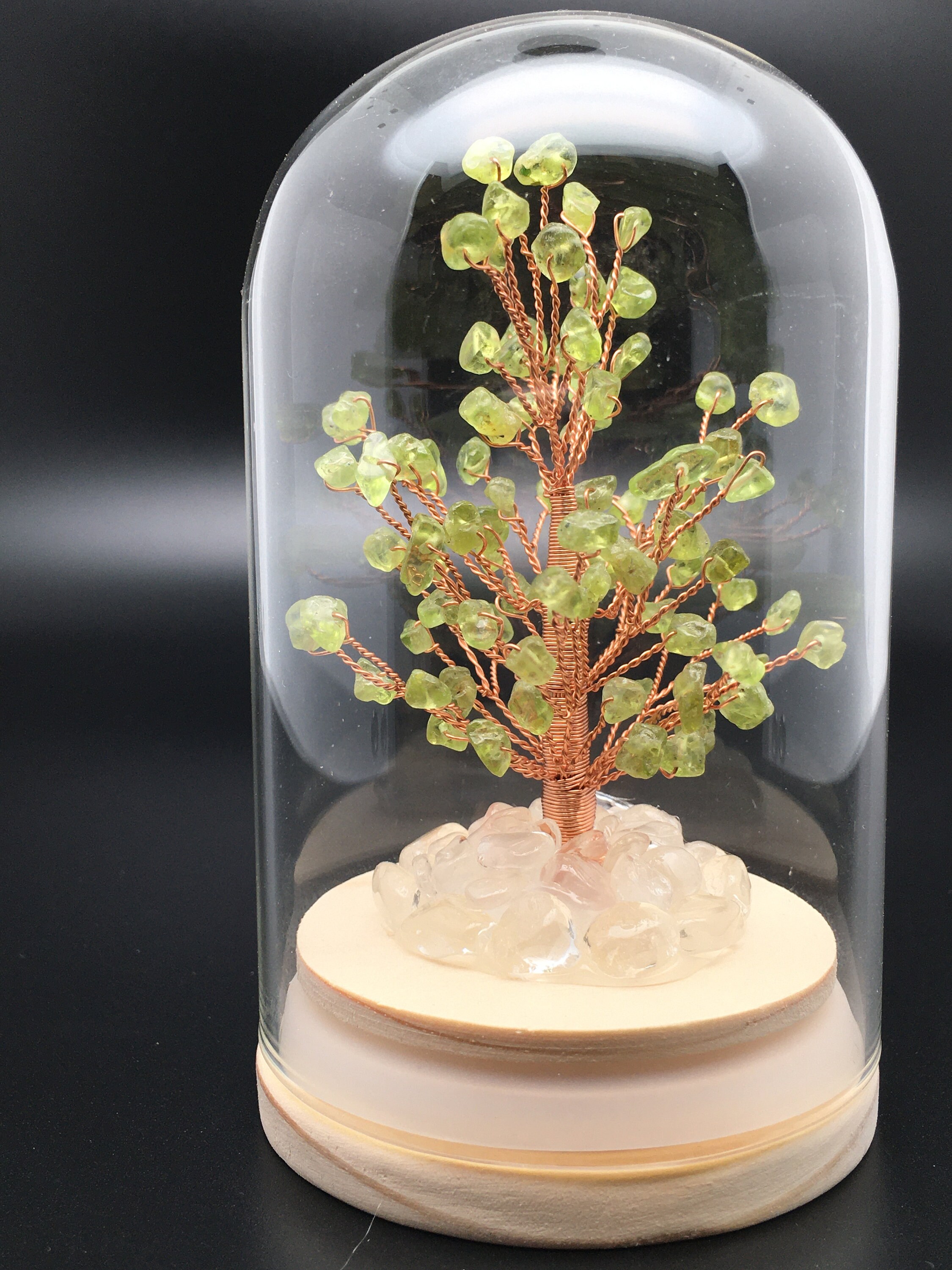 Crystal Tree Peridot Quartz Crushed Stone Gem Tree Feng Shui Etsy UK