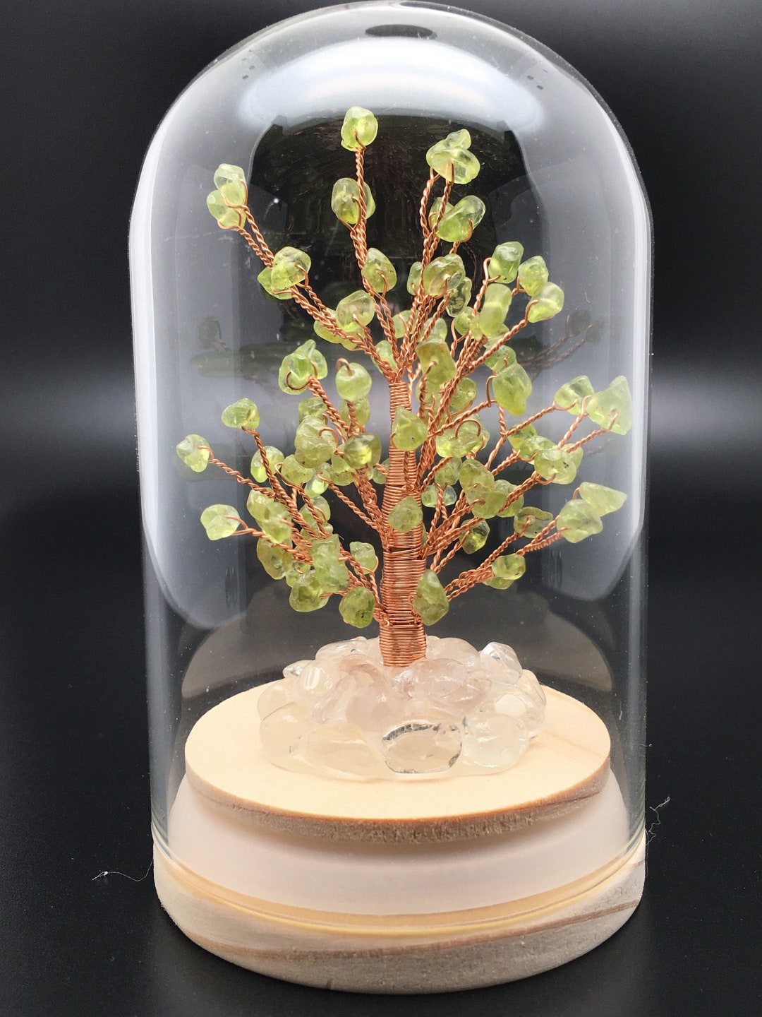 Crystal Tree Peridot Quartz Crushed Stone Gem Tree Feng Shui Etsy UK