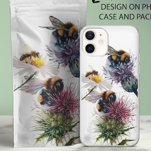 Coque de téléphone abeille bourdon étui pour iphone 16e 16Pro Max 15 14 13 12 Samsung S25 S24 Ultra S23 FE A15 A16 Google Pixel 9A 9Pro XL 8A 7A
