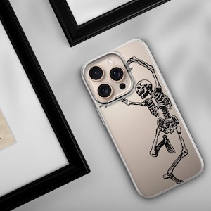 Skeleton Bones Phone Case, Aesthetic Skull Cover For iPhone 17Air 17Pro 16e 16Pro 15 14 13 Samsung S25 S24 S23 A56 Google Pixel 10Pro 9A 8A